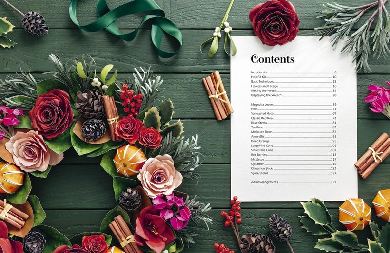The Bouquet in a Book Christmas Wreath