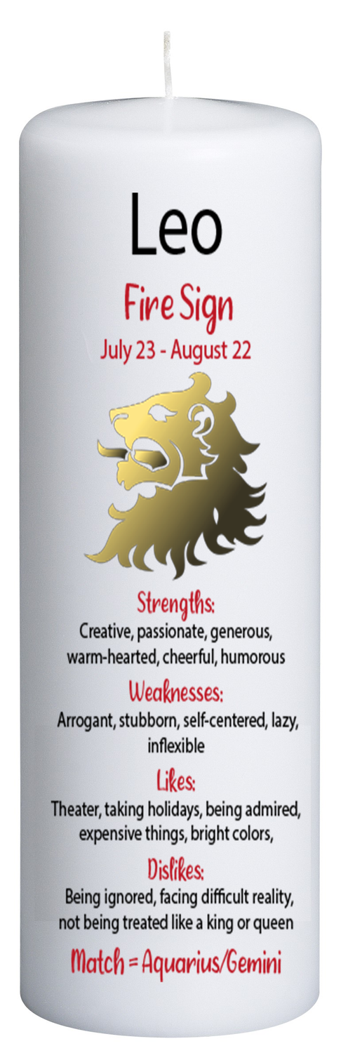 Leo Zodiac Candle