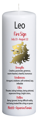 Leo Zodiac Candle