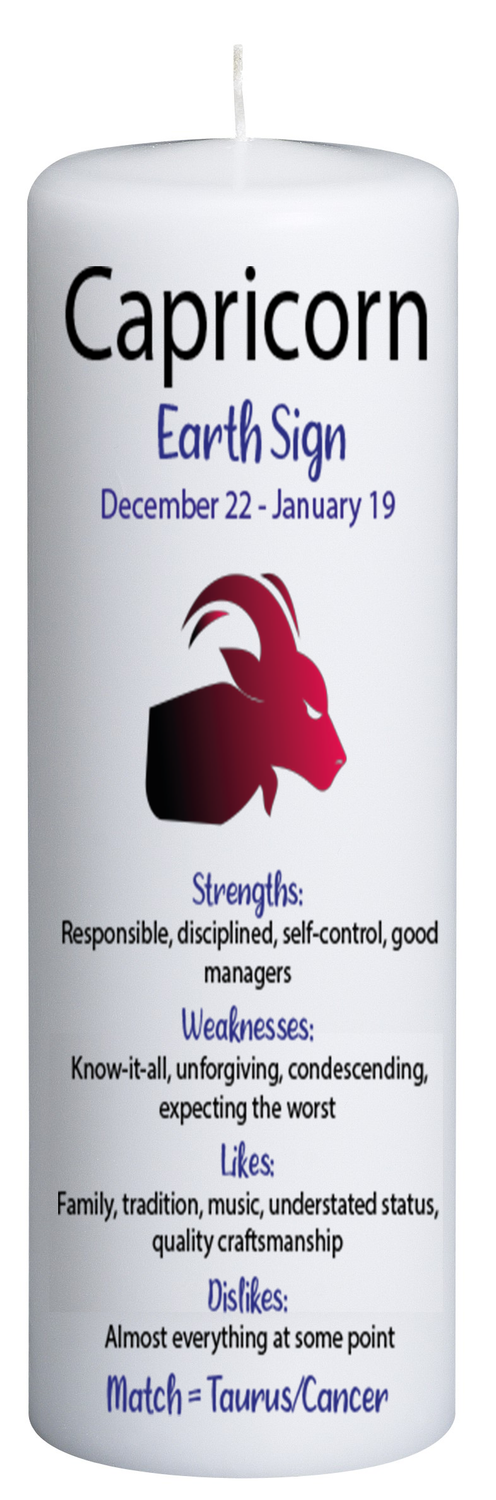 Capricorn Zodiac Candle