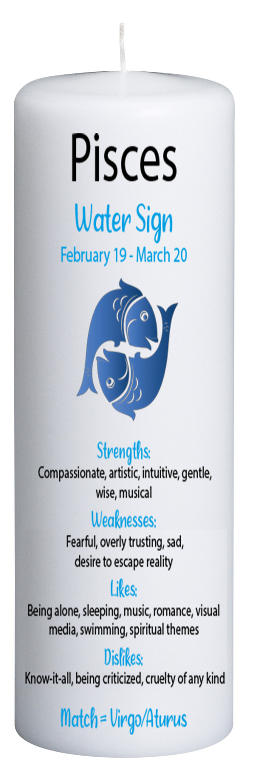 Pisces Zodiac Candle