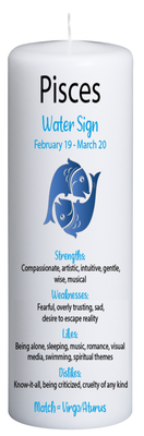 Pisces Zodiac Candle