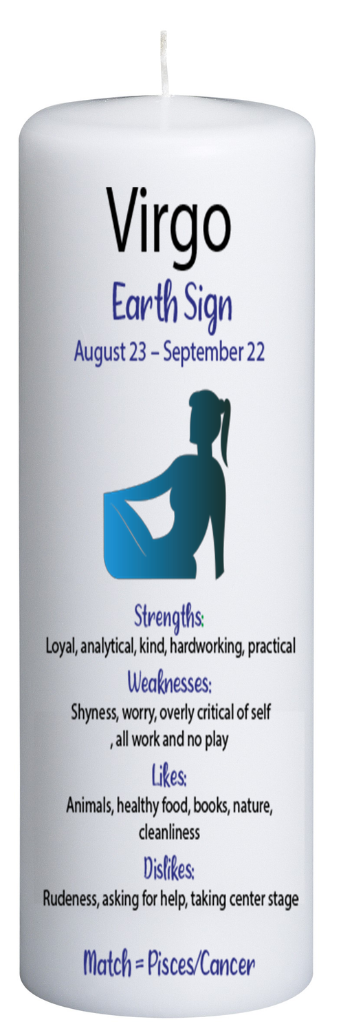 Virgo Zodiac Candle