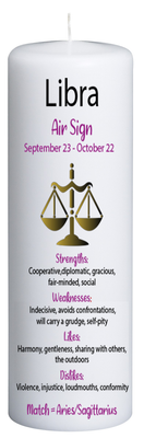 Libra Zodiac Candle