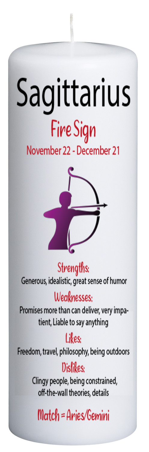 Sagittarius Zodiac Candle