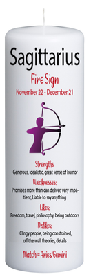 Sagittarius Zodiac Candle