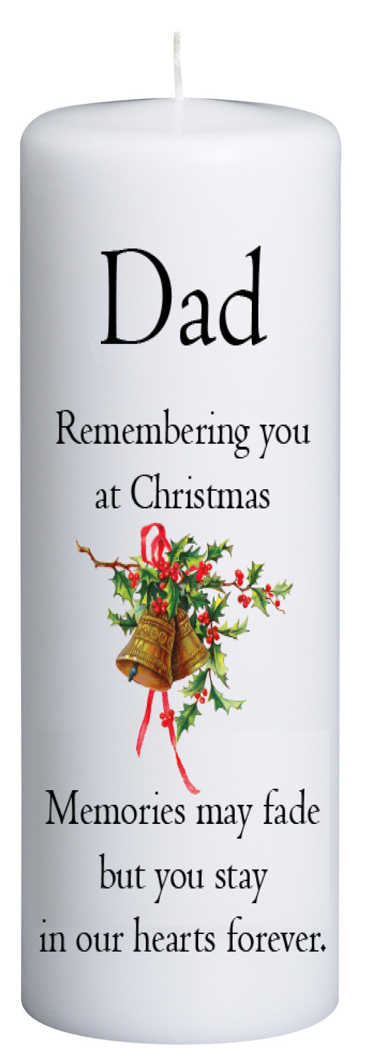 Remembrance Dad Christmas candle