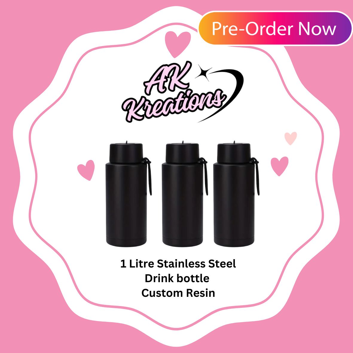 CUSTOM 1 LITRE DRINK BOTTLE