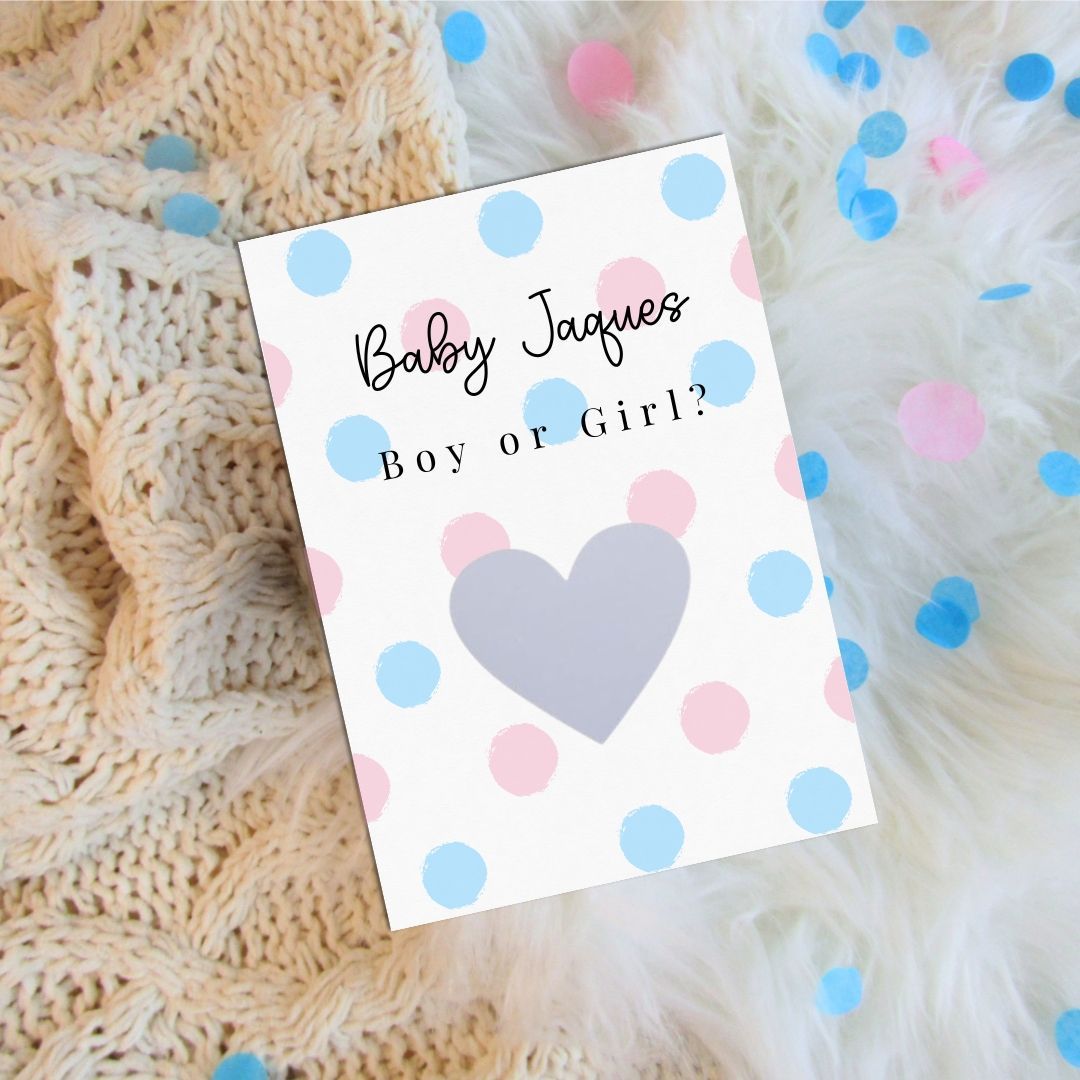 Personalised Gender Reveal Scratch Card