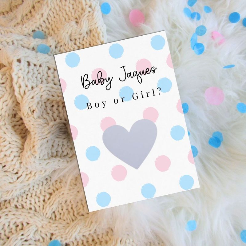 Personalised Gender Reveal Scratch Card
