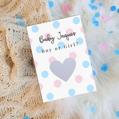 Personalised Gender Reveal Scratch Card