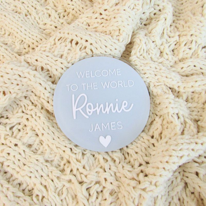 Birth Announcement Plaque - Blue