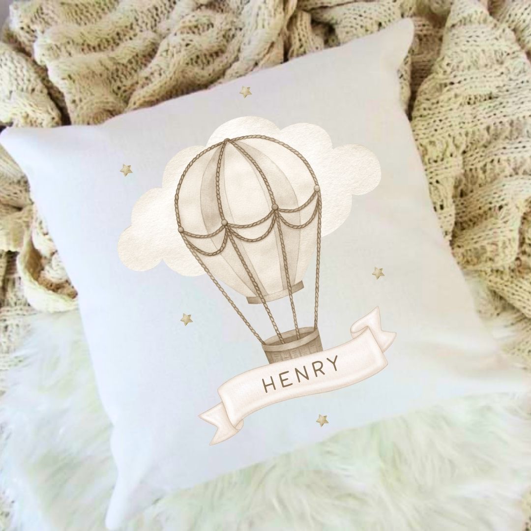 Personalised Pillow - Hot Air Balloon Theme
