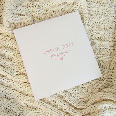 My First Year Photo Album - White