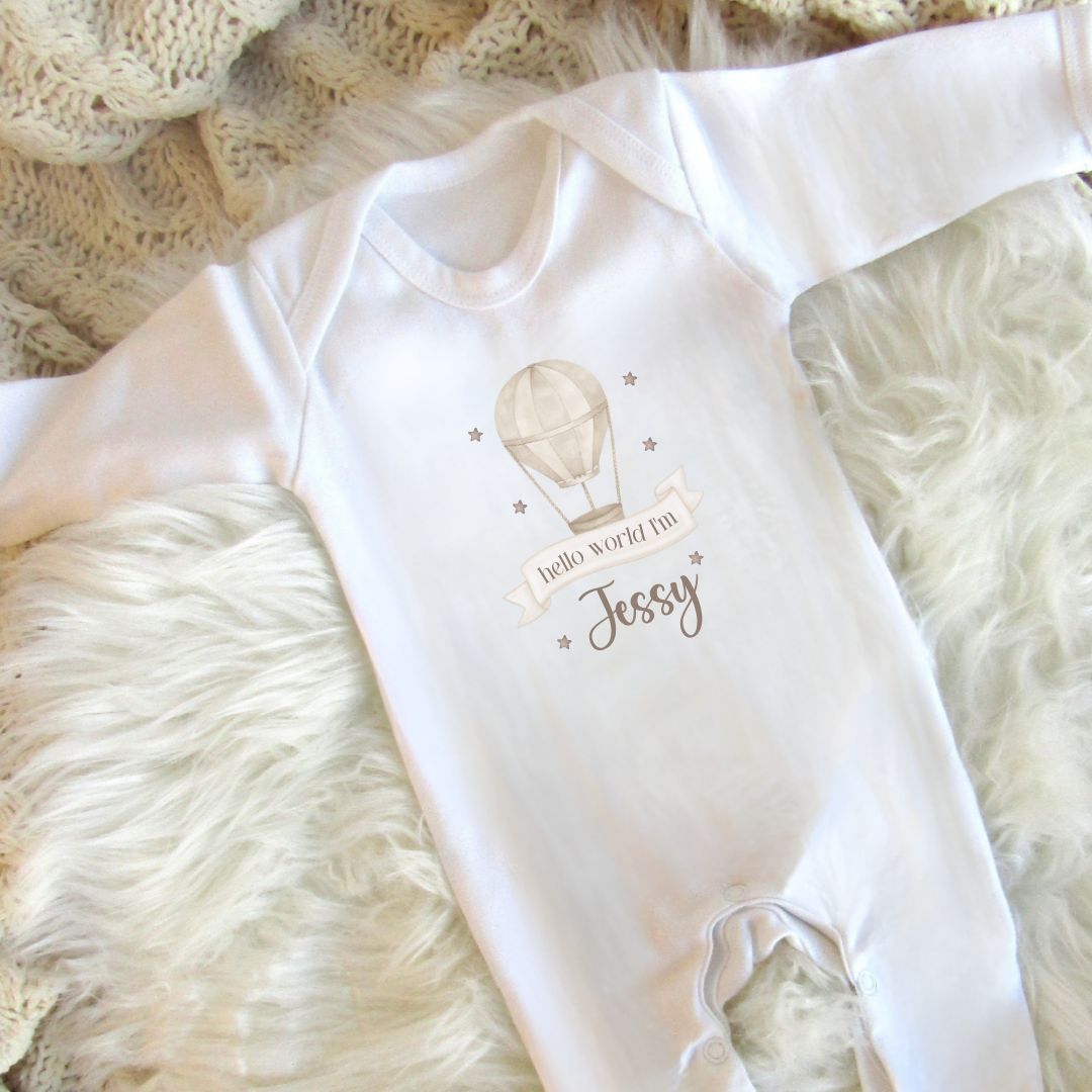 Welcome to the World Sleepsuit - Hot Air Balloon Collection
