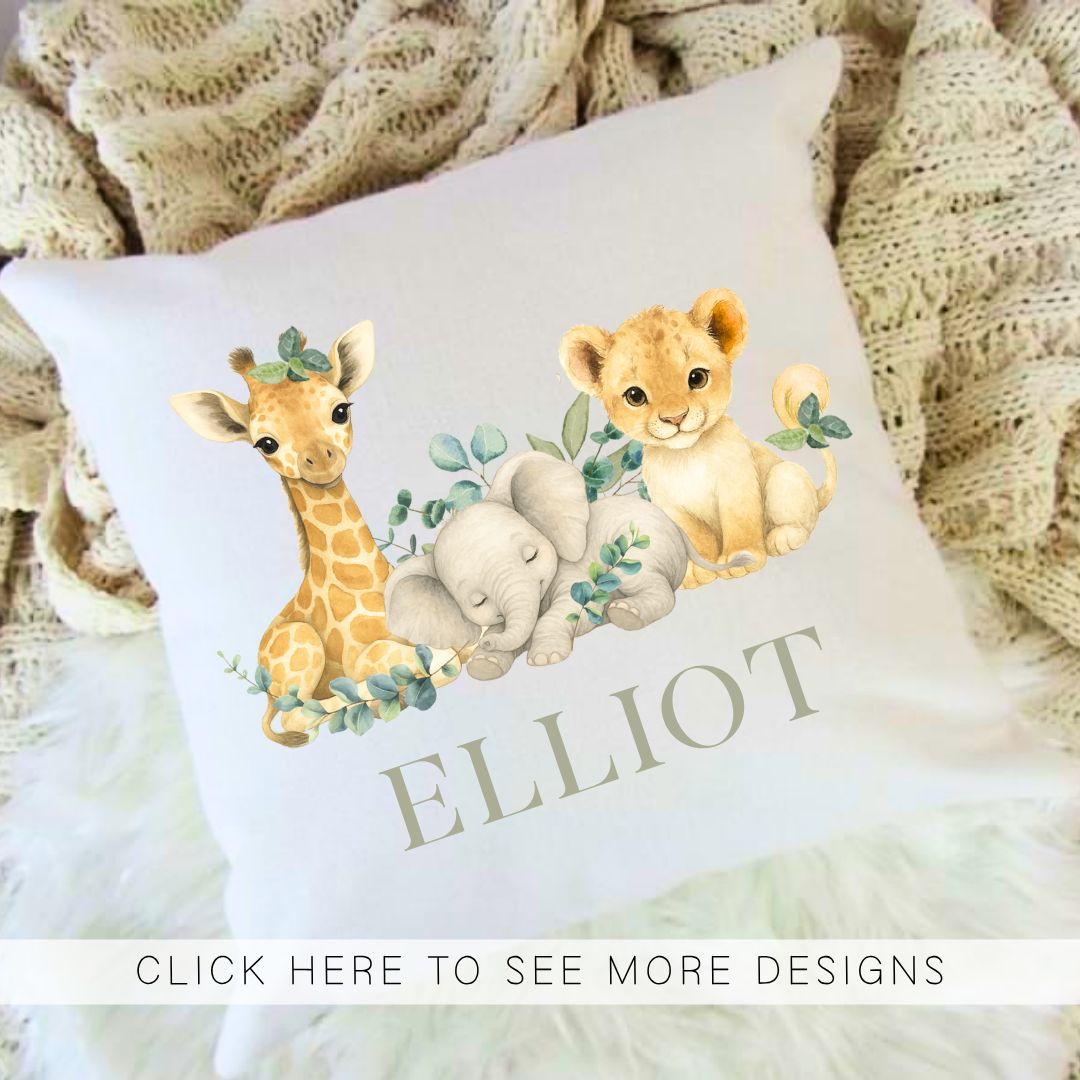 Personalised Pillow - Safari Theme