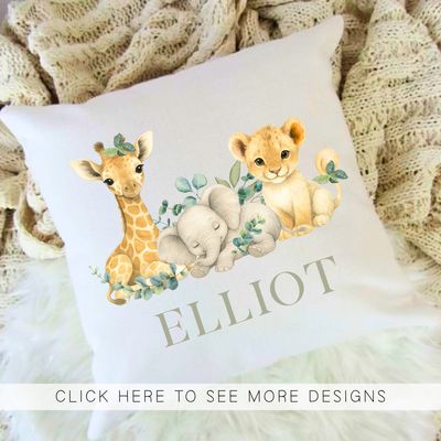 Personalised Pillow - Safari Theme