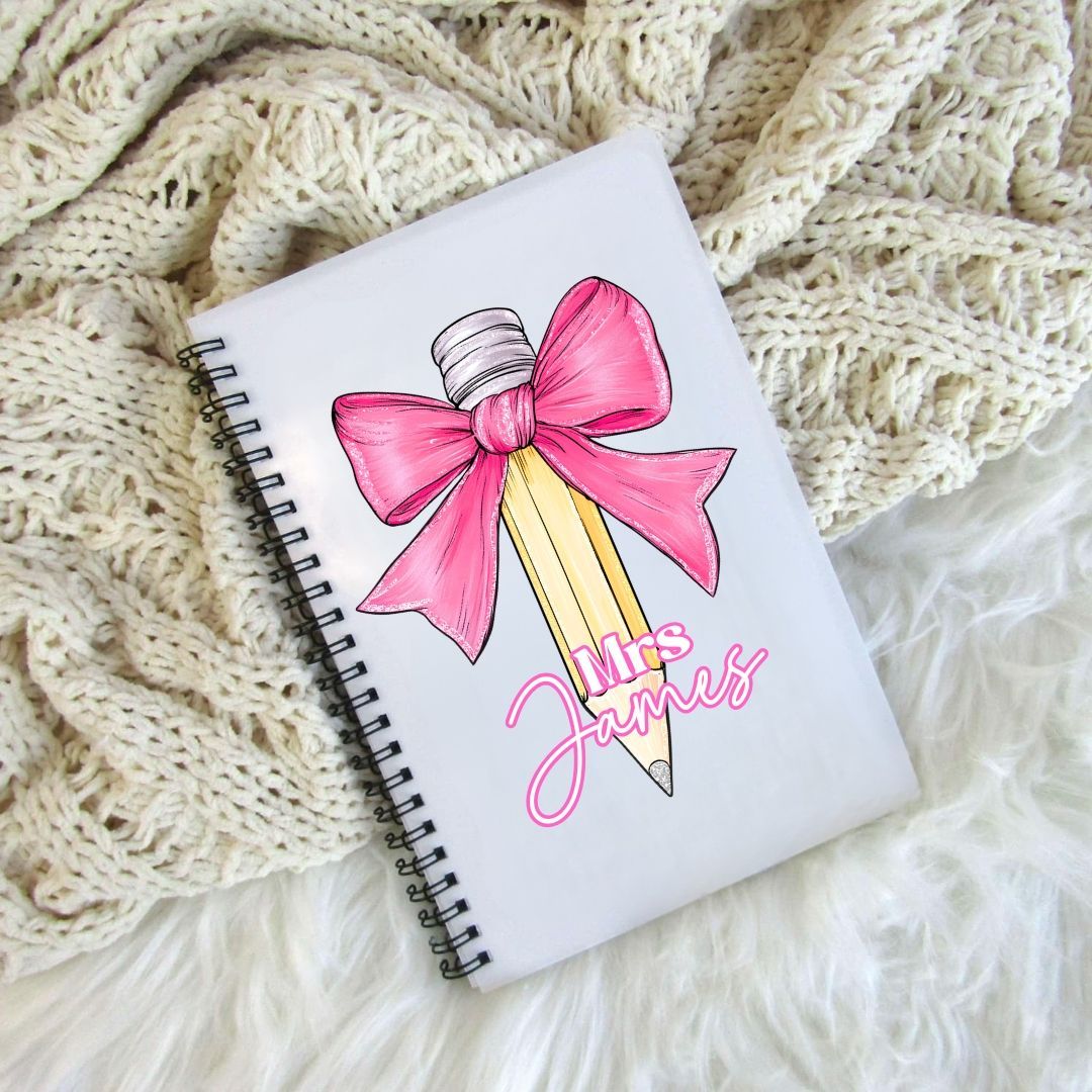 Pink Bow Notebook