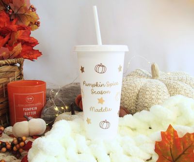 Personalised Cold Cup Large - Pumpkin Spice