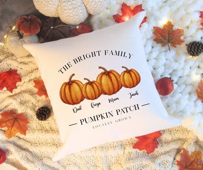 Personalised Pillow - Family Pumpkin Patch