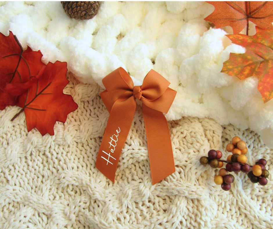 Hair Bow - Burnt Orange