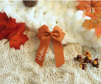 Hair Bow - Burnt Orange
