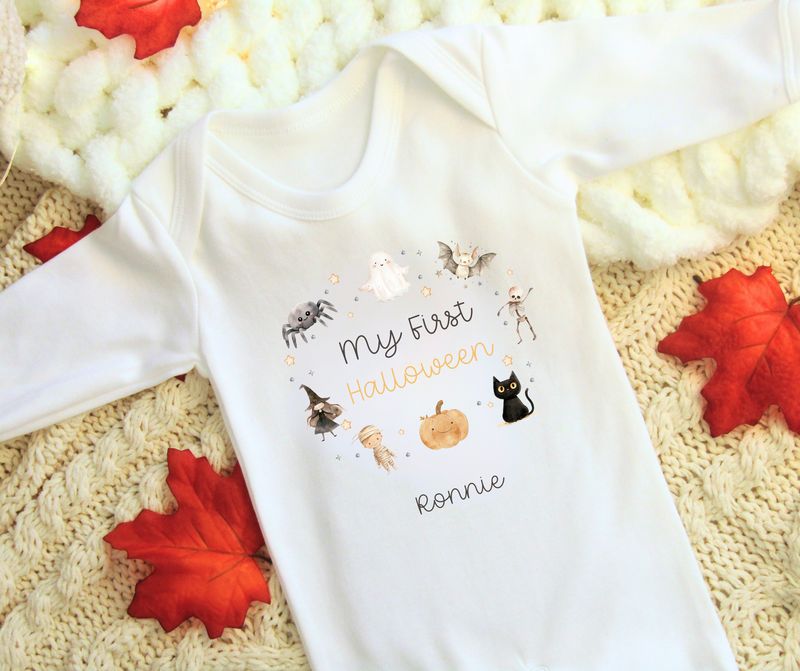 Personalised Sleepsuit - "My First Halloween"