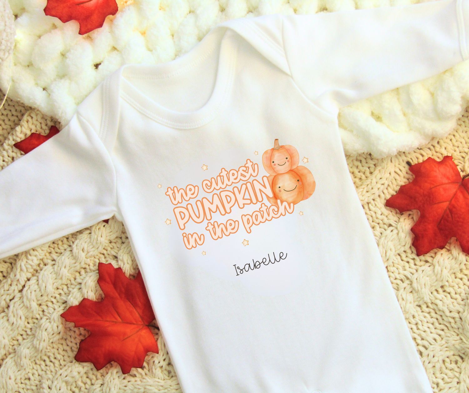 Personalised Sleepsuit - "Cutest Pumpkin in the Patch"