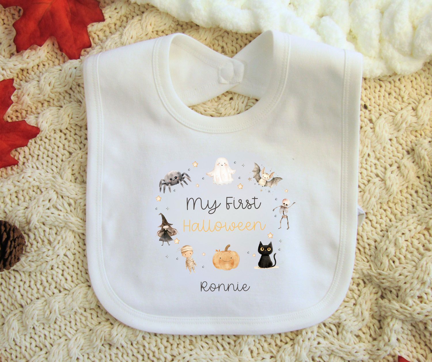 Personalised Bib - 'My First Halloween'