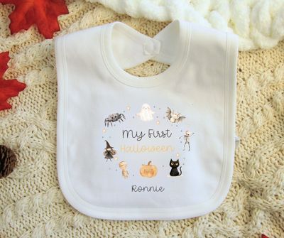 Personalised Bib - 'My First Halloween'