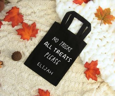 Trick or Treat Bag - No Tricks All Treats Regular Font Trick or Treat Bag - No Tricks All Treats Regular Font