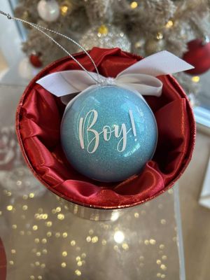 Christmas Bauble - Gender Reveal - Blue Christmas Bauble - Gender Reveal - Blue