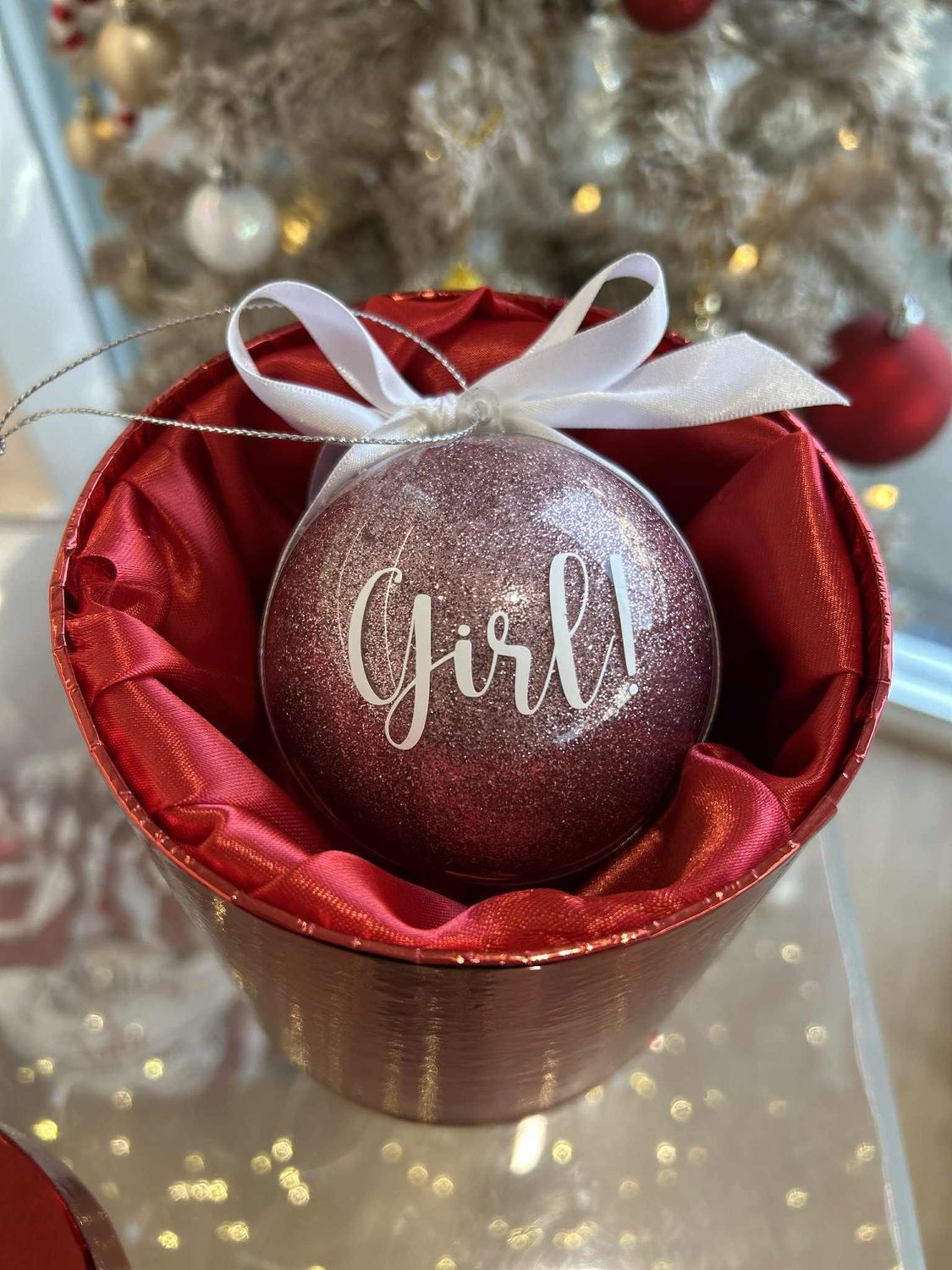 Christmas Bauble - Gender Reveal - Pink