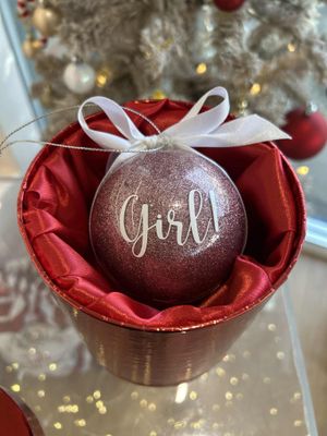 Christmas Bauble - Gender Reveal - Pink