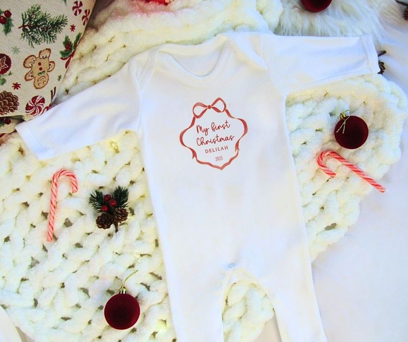 Baby Sleepsuit - Bow Design