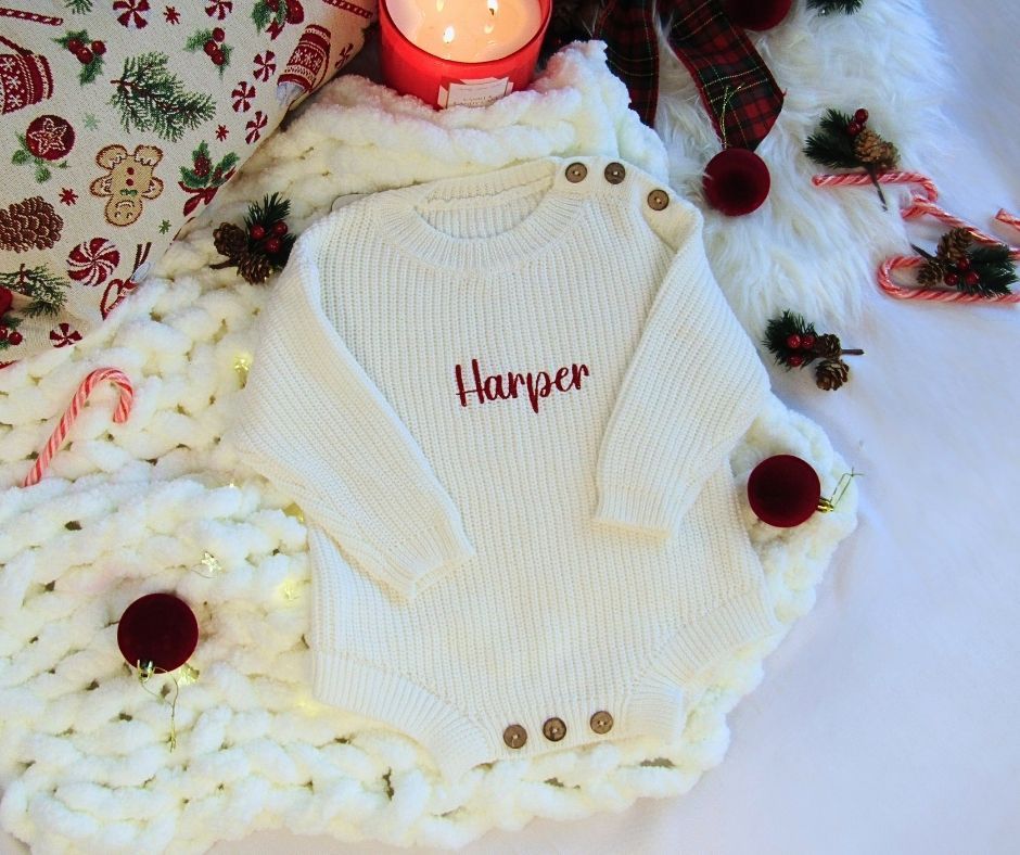 Christmas White Romper