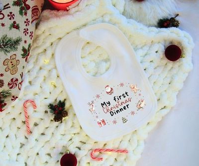 Bib - My First Christmas Dinner Bib - My First Christmas Dinner