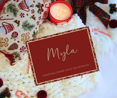 Christmas Wipeable Placemat - Traditional Tartan Christmas Wipeable Placemat - Traditional Tartan