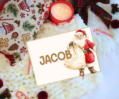 Christmas Wipeable Placemat - Santa Design
