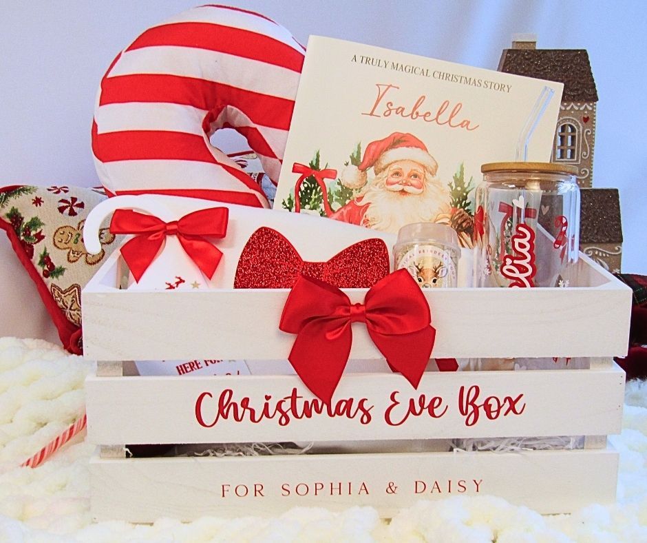 Personalised Christmas Eve Box Crate- Girls Personalised Christmas Eve Box Crate- Girls