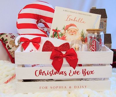 Personalised Christmas Eve Box Crate- Girls