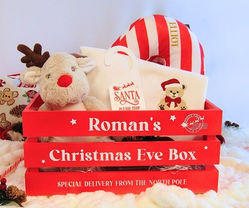Personalised Christmas Eve Box Crate- Boys