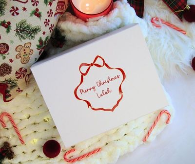 Personalised Christmas Bow Gift Box Personalised Christmas Bow Gift Box
