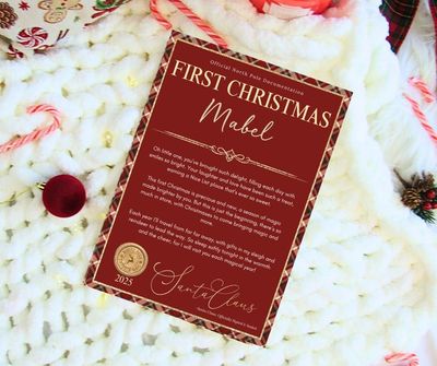 Certificate - My First Christmas Traditional Tartan Certificate - My First Christmas Traditional Tartan