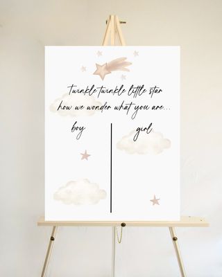 Guess The Gender Board - Twinkle Twinkle