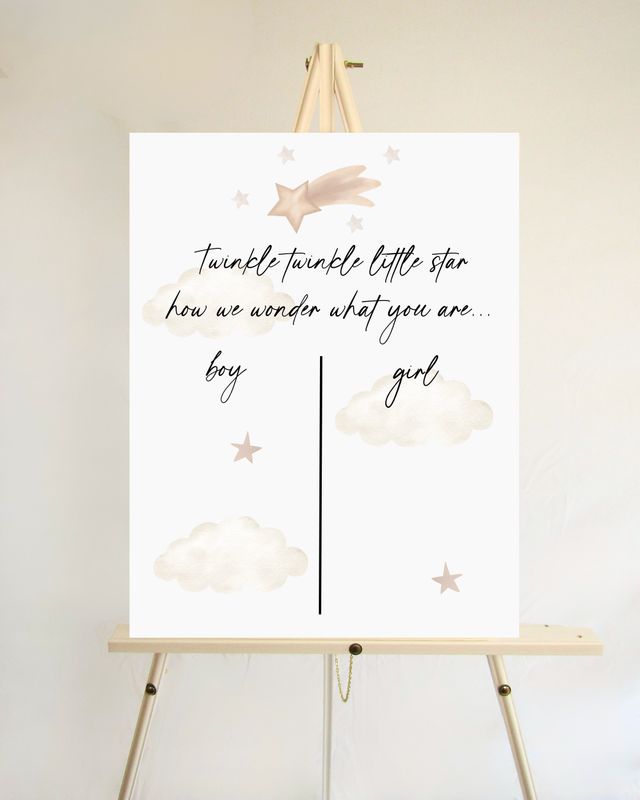 Guess The Gender Board - Twinkle Twinkle