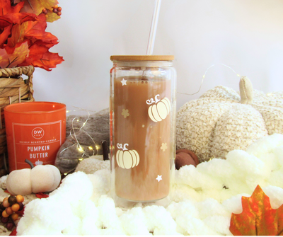 Pumpkin Glass Cup