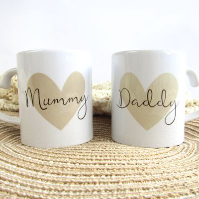 Mummy & Daddy Mugs - Set of 2