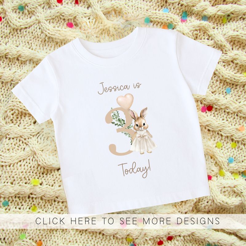 Personalised Girls Birthday T-Shirt