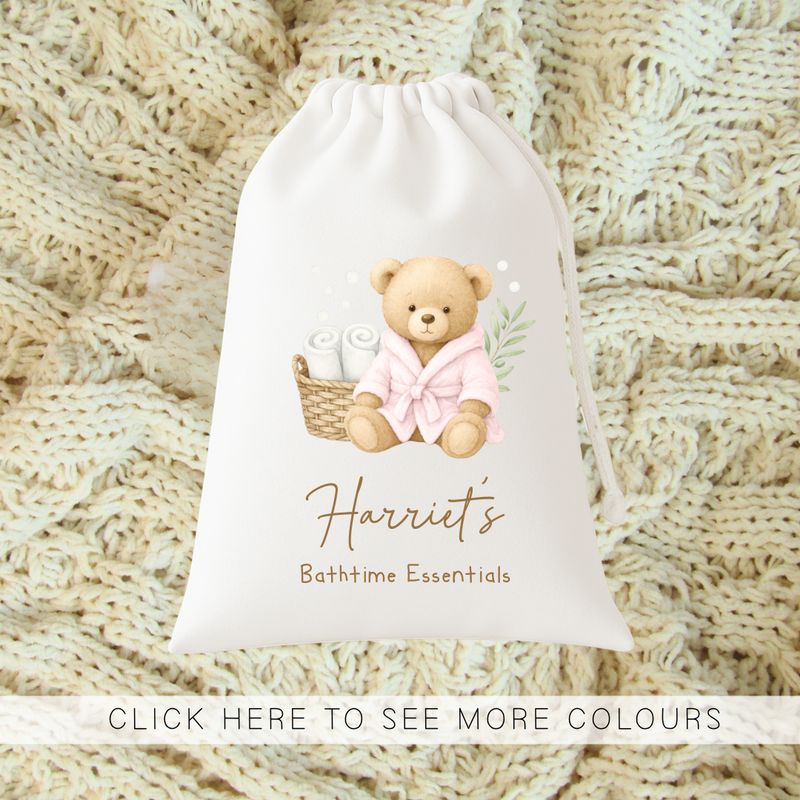 Baby Bathtime Drawstring Bag Hamper